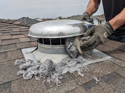 Cleaning Dryer Vent On Roof in Wareham