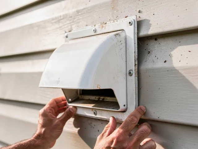 Wareham Dryer Vent Cleaning technician delivering thorough residential dryer vent cleaning service in Wareham